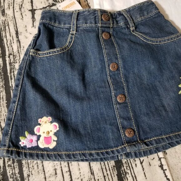Gymboree Surf Adventure 4T Koala Shirt Skirt Hair Clip Outfit NWT - Picture 3 of 7
